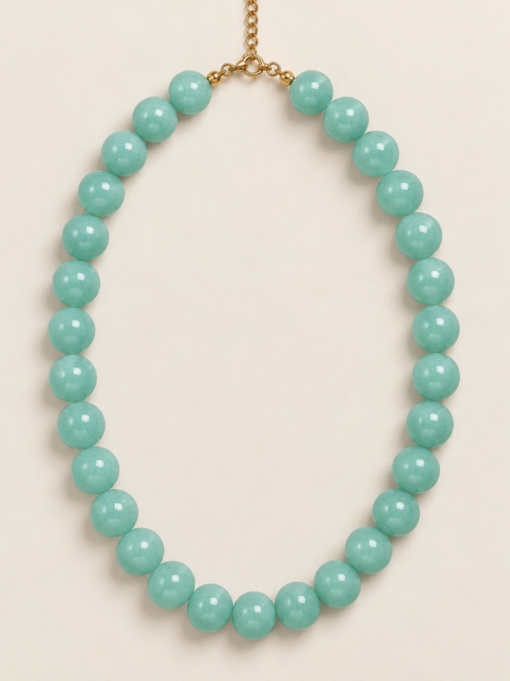 New! Aqua Turquoise Marbled Beaded Necklace NWOT 4003